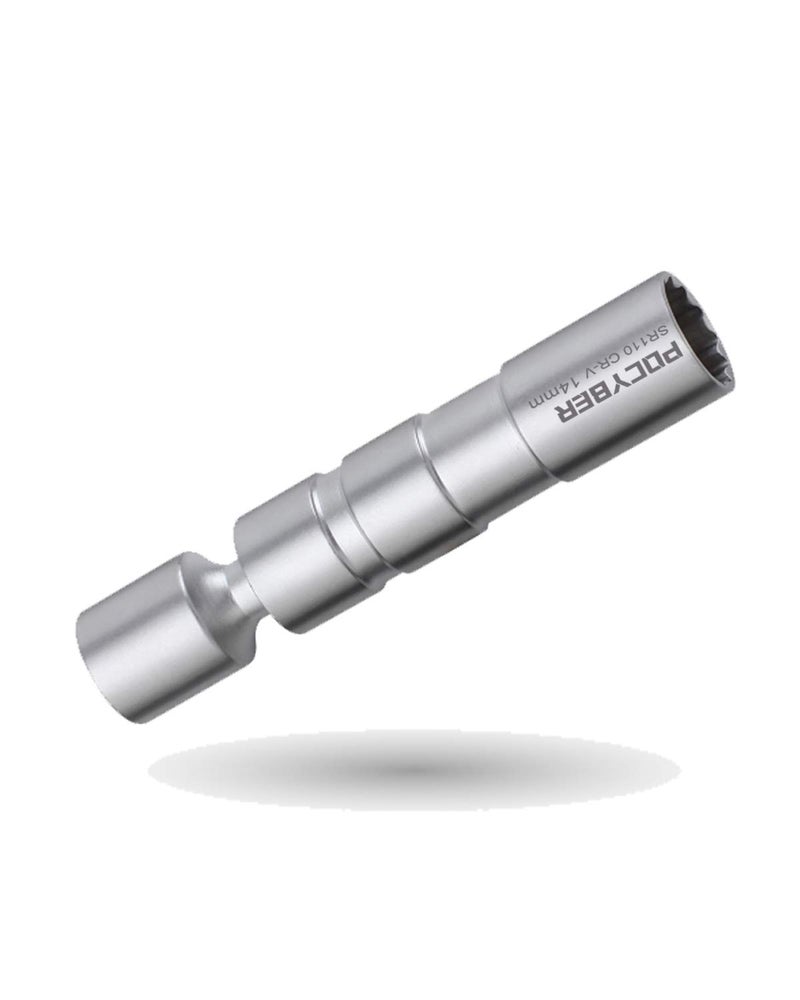 POCYBER 14mm قطب شرارة التوصيل المقبس 3/8 "" محرك تعزيز المغناطيسي 12 نقطة 9/16 "" رقيقة مقبس الحائط شرارة التوصيل أداة إزالة الصواميل Cr-v الصلب - Image 1